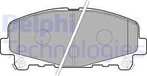 Delphi LP2166 - Тормозные колодки, дисковые, комплект avtokuzovplus.com.ua