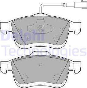 Delphi LP2168 - Тормозные колодки, дисковые, комплект avtokuzovplus.com.ua