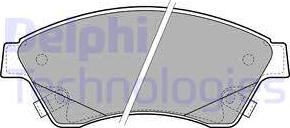 Delphi LP2171 - Тормозные колодки, дисковые, комплект avtokuzovplus.com.ua