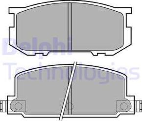 Delphi LP220 - Тормозные колодки, дисковые, комплект avtokuzovplus.com.ua