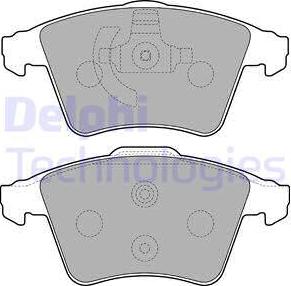 Delphi LP2225 - Тормозные колодки, дисковые, комплект avtokuzovplus.com.ua