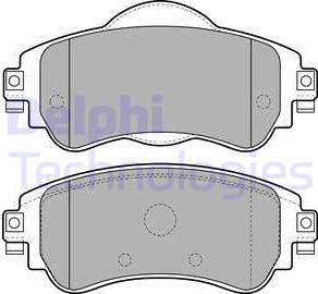 Delphi LP2228 - Гальмівні колодки, дискові гальма autocars.com.ua