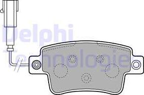 Delphi LP2231 - Гальмівні колодки, дискові гальма autocars.com.ua