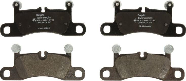 Delphi LP2233 - Гальмівні колодки, дискові гальма autocars.com.ua