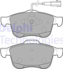 Delphi LP2241 - Тормозные колодки, дисковые, комплект avtokuzovplus.com.ua