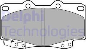 Delphi LP2242 - Тормозные колодки, дисковые, комплект avtokuzovplus.com.ua