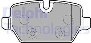Delphi LP2247 - Гальмівні колодки, дискові гальма autocars.com.ua