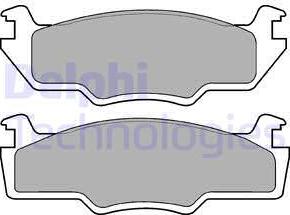 Delphi LP224 - Тормозные колодки, дисковые, комплект avtokuzovplus.com.ua