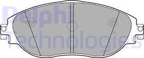Delphi LP2250 - Тормозные колодки, дисковые, комплект autodnr.net