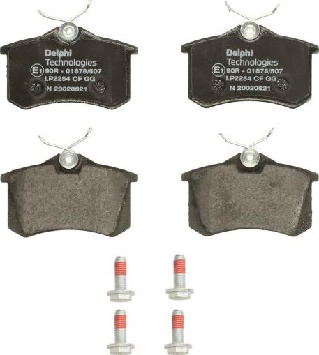 Delphi LP2254 - Гальмівні колодки, дискові гальма autocars.com.ua