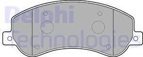 Delphi LP2257 - Гальмівні колодки, дискові гальма autocars.com.ua