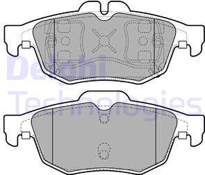 Delphi LP2259 - Тормозные колодки, дисковые, комплект avtokuzovplus.com.ua