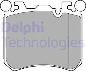 Delphi LP2287 - Тормозные колодки, дисковые, комплект avtokuzovplus.com.ua