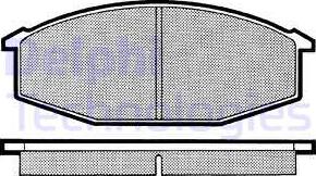 Delphi LP230 - Тормозные колодки, дисковые, комплект avtokuzovplus.com.ua