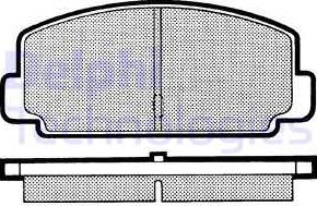 Delphi LP231 - Тормозные колодки, дисковые, комплект autodnr.net