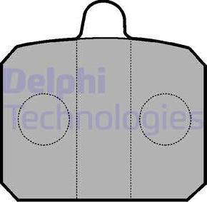 Delphi LP235 - Тормозные колодки, дисковые, комплект avtokuzovplus.com.ua