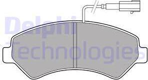 Delphi LP2492 - Тормозные колодки, дисковые, комплект autodnr.net