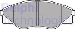 Delphi LP2496 - Тормозные колодки, дисковые, комплект autodnr.net