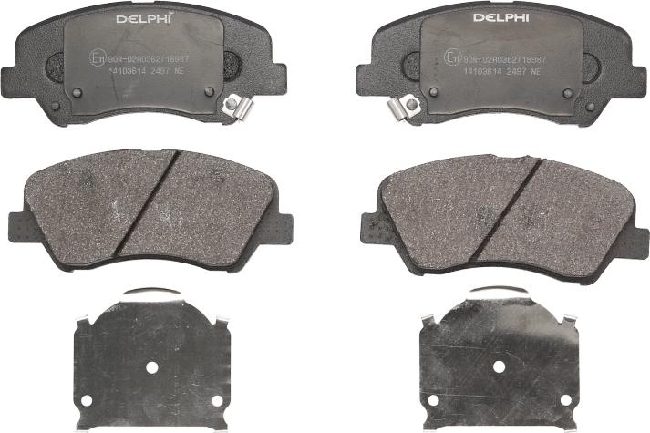 Delphi LP2497 - Гальмівні колодки, дискові гальма autocars.com.ua