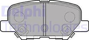 Delphi LP2501 - Комплект гальмівних колодок з 4 шт. дисків autocars.com.ua