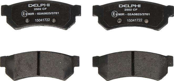 Delphi LP2502 - Гальмівні колодки, дискові гальма autocars.com.ua