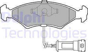 Delphi LP255 - Тормозные колодки, дисковые, комплект avtokuzovplus.com.ua