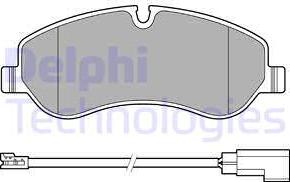 Delphi LP2661 - Тормозные колодки, дисковые, комплект avtokuzovplus.com.ua