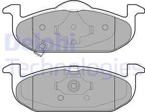 Delphi LP2695 - Гальмівні колодки, дискові гальма autocars.com.ua