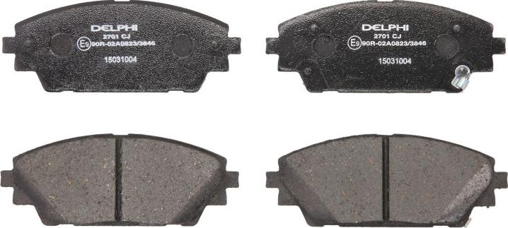Delphi LP2701 - Гальмівні колодки, дискові гальма autocars.com.ua