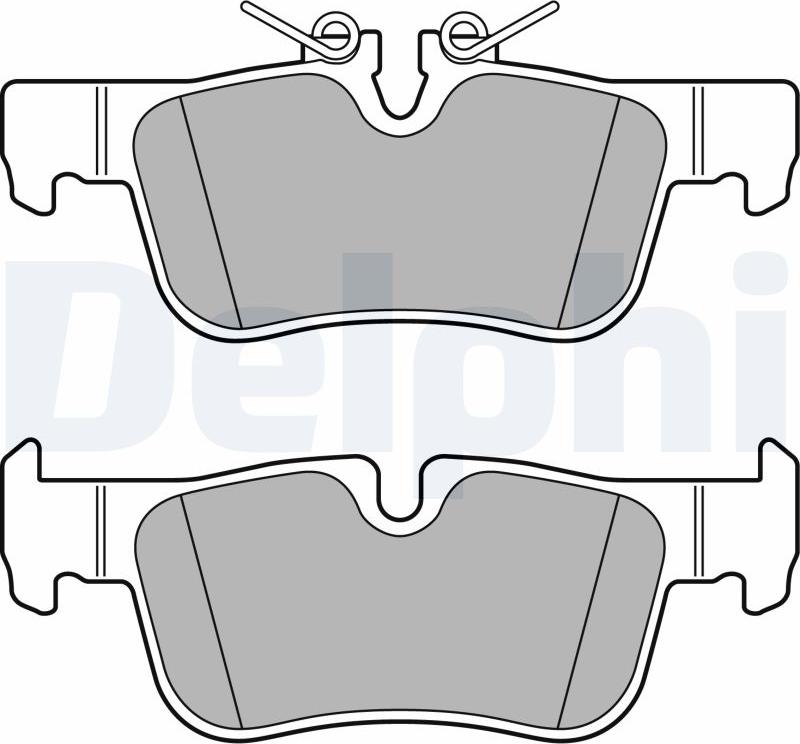 Delphi LP2719-17B1 - Тормозные колодки, дисковые, комплект avtokuzovplus.com.ua