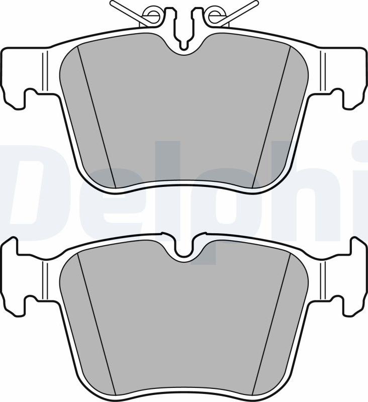 Delphi LP2763-17B1 - Тормозные колодки, дисковые, комплект avtokuzovplus.com.ua