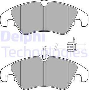 Delphi LP3152-18B1 - Тормозные колодки, дисковые, комплект autodnr.net