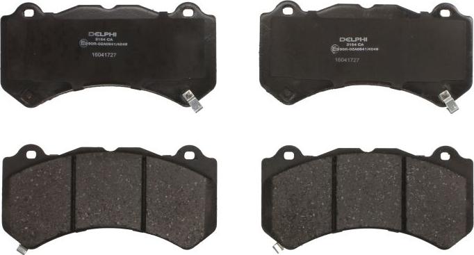 Delphi LP3154 - Гальмівні колодки, дискові гальма autocars.com.ua