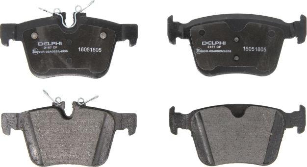 Delphi LP3167 - Гальмівні колодки, дискові гальма autocars.com.ua