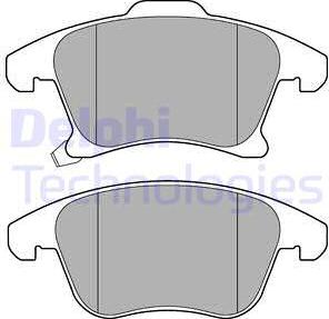 Delphi LP3181 - Тормозные колодки, дисковые, комплект avtokuzovplus.com.ua