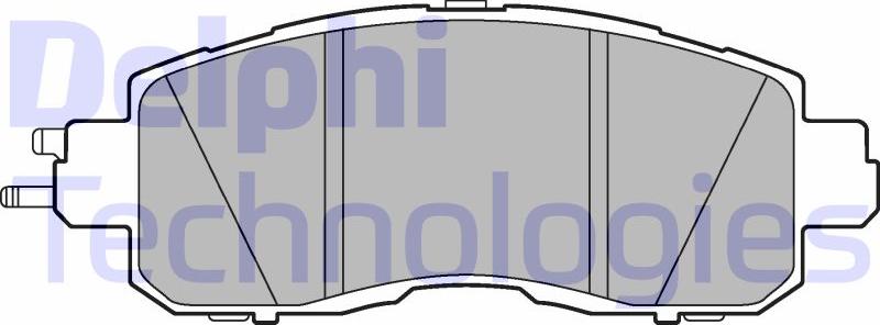 Delphi LP3251 - Гальмівні колодки, дискові гальма autocars.com.ua