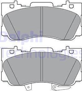 Delphi LP3254 - Тормозные колодки, дисковые, комплект avtokuzovplus.com.ua