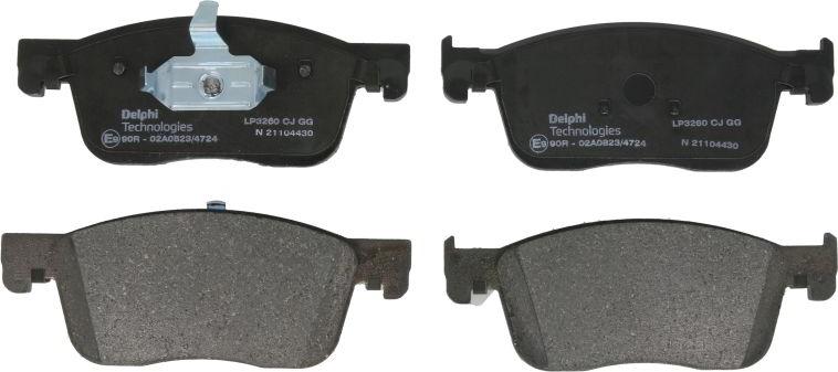 Delphi LP3260 - Гальмівні колодки, дискові гальма autocars.com.ua