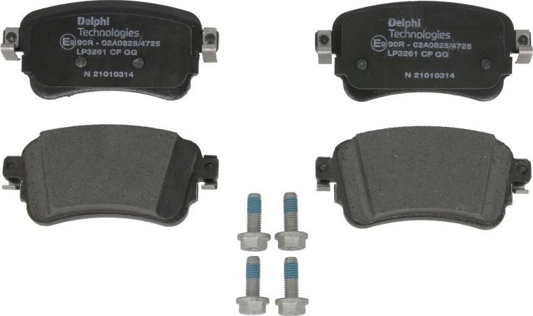 Delphi LP3261 - Гальмівні колодки, дискові гальма autocars.com.ua