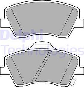 Delphi LP3264 - Тормозные колодки, дисковые, комплект avtokuzovplus.com.ua