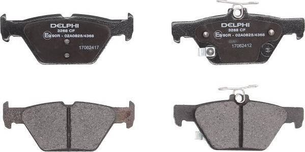 Delphi LP3268 - Гальмівні колодки, дискові гальма autocars.com.ua