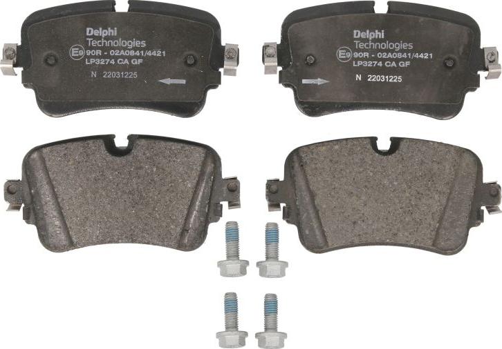 Delphi LP3274 - Гальмівні колодки, дискові гальма autocars.com.ua
