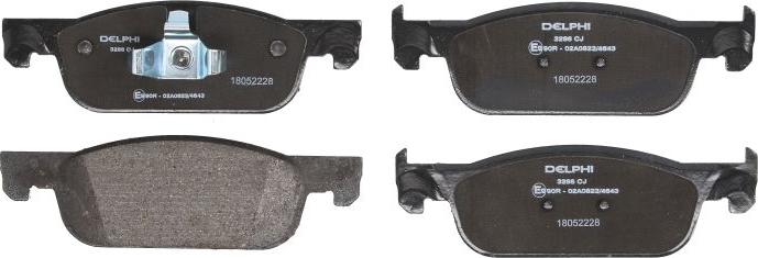 Delphi LP3286 - Гальмівні колодки, дискові гальма autocars.com.ua