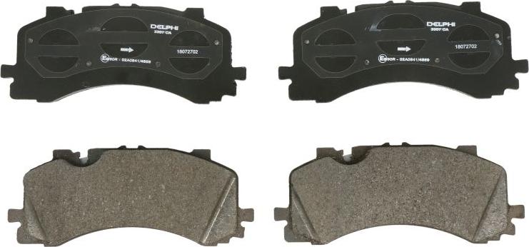 Delphi LP3307 - Гальмівні колодки, дискові гальма autocars.com.ua
