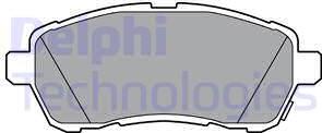 Delphi LP3364 - Гальмівні колодки, дискові гальма autocars.com.ua