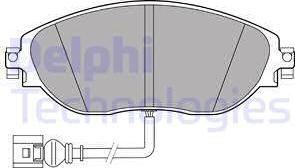 Delphi LP3389 - Тормозные колодки, дисковые, комплект avtokuzovplus.com.ua