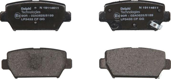 Delphi LP3433 - Гальмівні колодки, дискові гальма autocars.com.ua