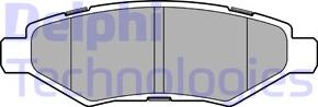 Delphi LP3467 - Гальмівні колодки, дискові гальма autocars.com.ua