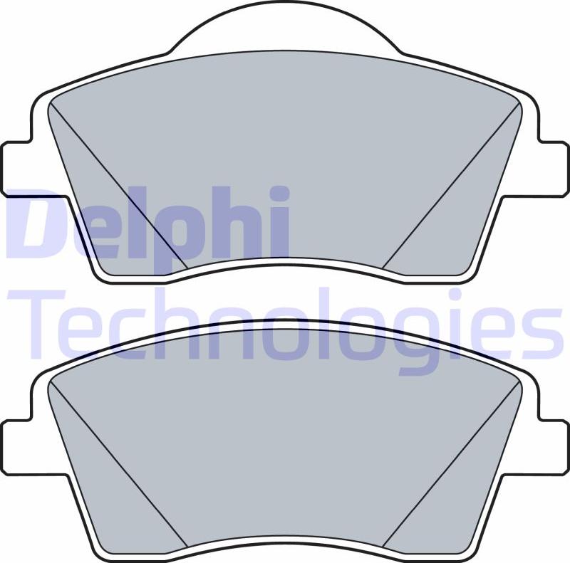 Delphi LP3528 - Гальмівні колодки, дискові гальма autocars.com.ua