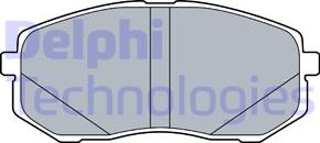 Delphi LP3538 - Тормозные колодки, дисковые, комплект autodnr.net